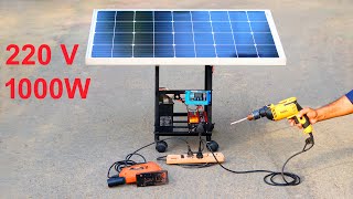 How to Make Portable Solar Inverter  Free Energy [upl. by Aek]