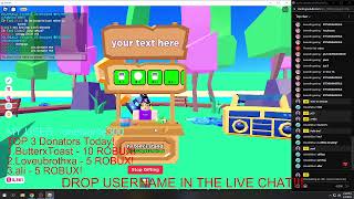 PLAYING ROBLOX Donation game OFFLINE DONATIONS AND RAISING [upl. by Nylek516]