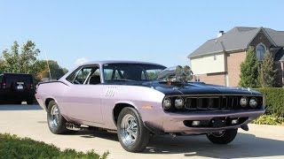 1971 Plymouth Cuda Test Drive Classic Muscle Car for Sale in MI Vanguard Motor Sales [upl. by Yerffe253]