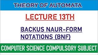 BACKUS NAURFORM BNF Notations [upl. by Ahsila]