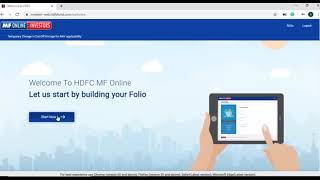 HDFC MF  How to Register on HDFC MFOnline Investors for New Investors [upl. by Erreit]