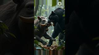 Babirusa vs black panther heyna [upl. by Amabel]