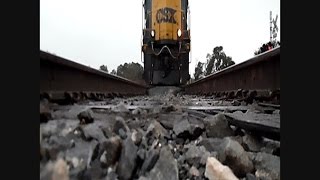 CSX Rail Train Runs Over Both Cameras In Both Directions [upl. by Notffilc551]