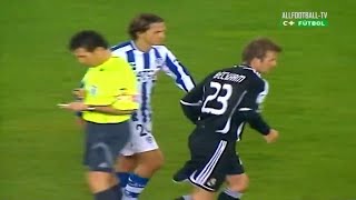 Sávio Bortolini Real Sociedad vs David Beckham Real Madrid  La Liga 20062007 [upl. by Nylrad929]