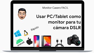 Controlar cámara DSLR como monitor desde PC o tablet WindowsMacAndroidApple [upl. by Audris975]