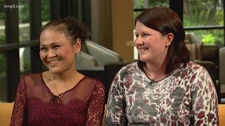 Cancer survivor meets donor who saved her [upl. by Latia]