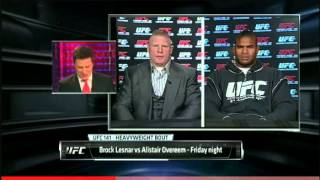 BROCK LESNAR VS ALLISTAIR OVEREEM INTERVIEW [upl. by Gilbertson]