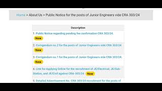 Pspcl JE Exam Date  CRA 30324 [upl. by Braca]