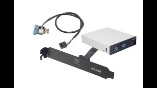 Akasa quotABC Easy As 123quot Akasa USB 31 Gen2 TypeC Panel bracket and adaptor [upl. by March]