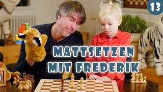 Schachmatt setzen mit Dame und König  Mattsetzen mit Sebastian amp Frederik [upl. by Ardnuyek]