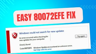 Fix windows 7 update error 80072efe [upl. by Andree869]