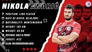 Nikola Andric  Line Player  RK Hercegovina  Highlights  Handball  CV  202324 [upl. by Chappell]