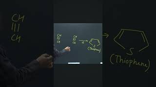 😱Preparation of Thiophene from Alkyne Short9🔥 iitjee education india reels alkyne [upl. by Mighell]