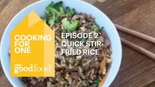 Cooking for one  Quick stirfried rice recipe [upl. by Siloam]