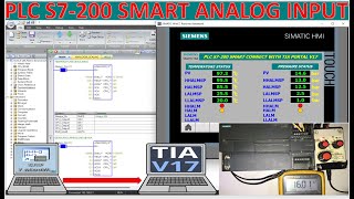 PLC S7200 Smart analog input full tutorial step by step [upl. by Goerke]