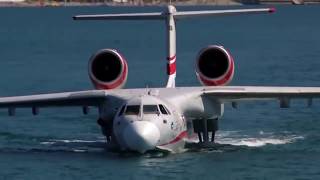 Seaplane Be200Aviation Takeoff Beriev Be200 Altair multipurpose amphibious aircraft [upl. by Rolat]