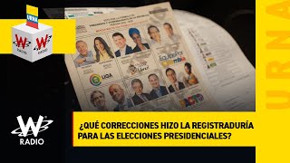 ¿Qué correcciones hizo la Registraduría para las elecciones presidenciales UrnaW [upl. by Oderfigis]