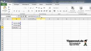 Excel Datum subtrahieren und berechnen  VideoTutorial [upl. by Scoville590]