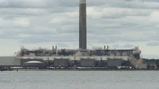 Fawley Power Station  First Phase of Demolition  Thursday 3rd October 2019 [upl. by Aissak]