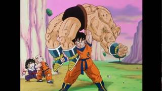 Dragon Ball Z KaiGoku defeats nappa using the kaiokenEnglish Dub [upl. by Anyah]