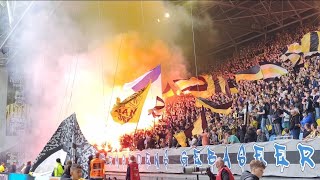 Vitesse Arnhem  NEC Nijmegen 🇳🇱 070424 Derby Chaos Sfeer Supporters Ultras Gelderland Gelredome [upl. by Ingeberg]