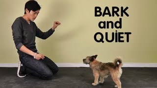 Teach Dog to Stop Barking  Bark and Quiet on Cue [upl. by Alled]