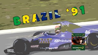 Grand Prix 2  1991 BRAZILIAN GP  HIGHLIGHTS [upl. by Leiruh]