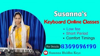 learn keyboard at your home online classes Telugu keyboard classes Susanna songs Susanna [upl. by Reivad]