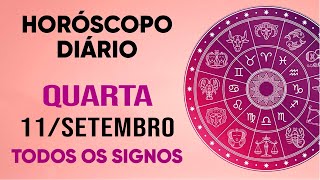 HORÓSCOPO DO DIA  QUARTA DIA 110924  PREVISÕES PARA TODOS OS SIGNOS [upl. by Nirol]