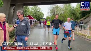 TRAIL DU CANAL 2024 LA ROCHELLE  23 KMS [upl. by Feilak975]