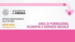 Presentazione Area di Formazione Filosofia e Servizio Sociale [upl. by Nuhsar]