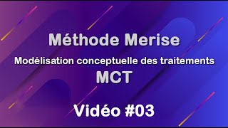 Méthode MERISE 6  MCT Analyse de la conception de Systèmes dInformation SI [upl. by Ahsienor]