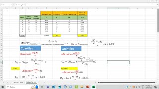 Cuartiles Quintiles Deciles y Percentiles  Datos agrupados en intervalos  Ejemplo [upl. by Eelasor]