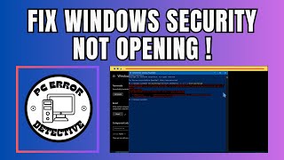 How to Fix Windows Security not Opening Windows 10 [upl. by Ecnal728]