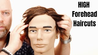 The BEST Haircuts for High Foreheads  TheSalonGuy [upl. by Quarta]