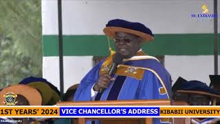 Vice Chancellors Address  1st years 2024 Kibabii University [upl. by Haran]