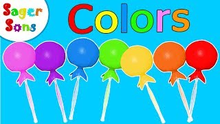 Learn Colors for Kids  Lollipop  Kids TV  Toddler Preschool Learning Educational By Sager Sons [upl. by Rillings]