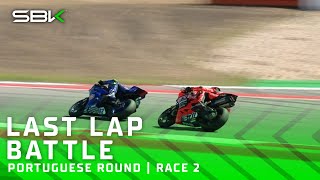 Manzi and Bulegas fierce final lap battle at Portimao ⚔️  PRTWorldSBK 🇵🇹 [upl. by Mathew]