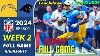 Chargers vs Panthers FULL GAME HIGHLIGHT 3rd NFL HIGHLIGHTS NFL Week 2 2024 Season NFL TODAY [upl. by Hutchins]