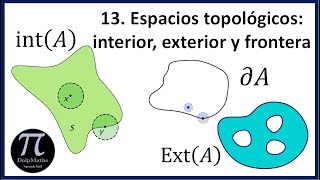 13 Espacios topológicos interior exterior y frontera de un conjunto [upl. by Marrin322]