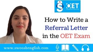 OET Writing How to Write a Referral Letter in the OET Exam [upl. by Fachan956]