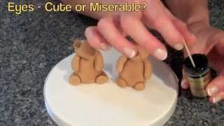 Ann Pickard quick sugarcraft  Make Teddies and Valentines Cupcakes [upl. by Anerda]