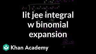 IIT JEE Integral with Binomial Expansion [upl. by Nilya647]