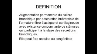 PNEUMOLOGIE DILATATION DES BRONCHES [upl. by Trevor]