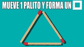 197 MUEVE UN PALILLO Y FORMA UN CUADRADO ¿PUEDES HACERLO FoolBox  Reto de palillos [upl. by Ellenohs]