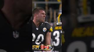 TJ Watt IS A SAVAGE No Helmet No problem BIG SACK [upl. by Philippa]