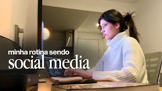 um dia comigo sendo social media  planejamentos mensais criando roteiros e estruturando perfis [upl. by Billi55]