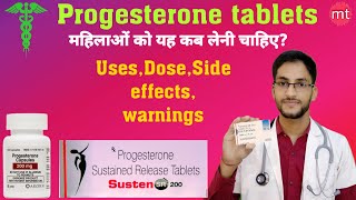 Progesterone substain release tablets 200mgSusten 200 tabletProgesterone capsule during pregnancy [upl. by Nrojb]