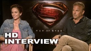 Man of Steel Kevin Costner amp Diane Lane Interview  ScreenSlam [upl. by Yerd]