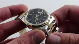 PreOwned Rolex Oyster Perpetual Datejust 16233 Luxury Watch Review [upl. by Manya777]